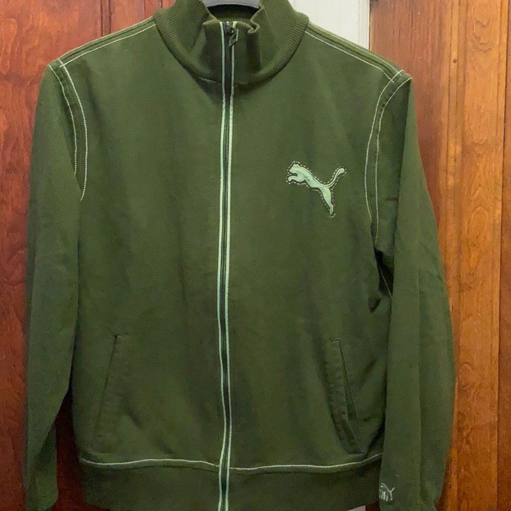 Puma track jacket green men small